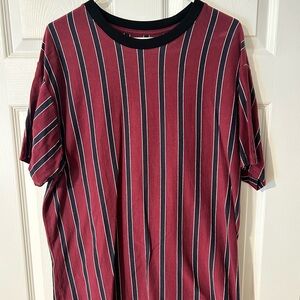Striped Red and Black Men's Shirt
